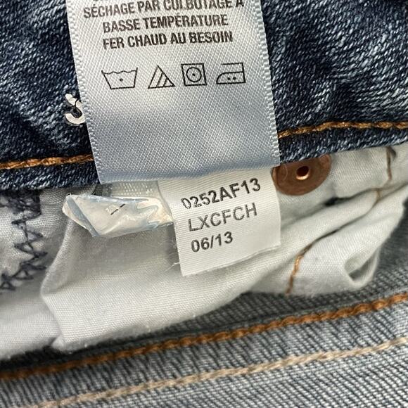 Aeropostale Bayla Skinny Jeans Size 6 Blue Distressed Patchwork Denim Low Rise - Picture 7 of 12